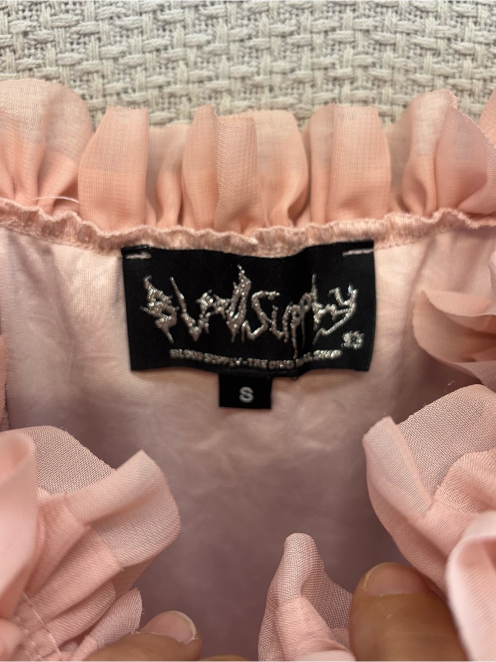Blood Supply Pink Guardian Of Sakura Dress Small Whimsical Gothic Lace Fairy - Picture 8 of 13
